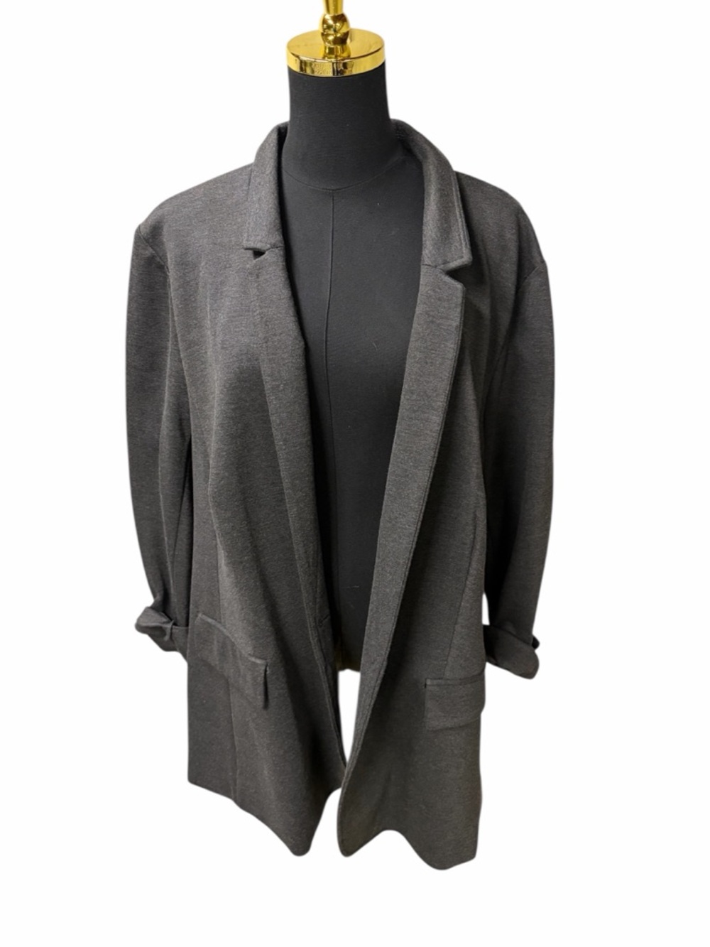 Lane Bryant Charcoal Gray Open Front Blazer Size 24